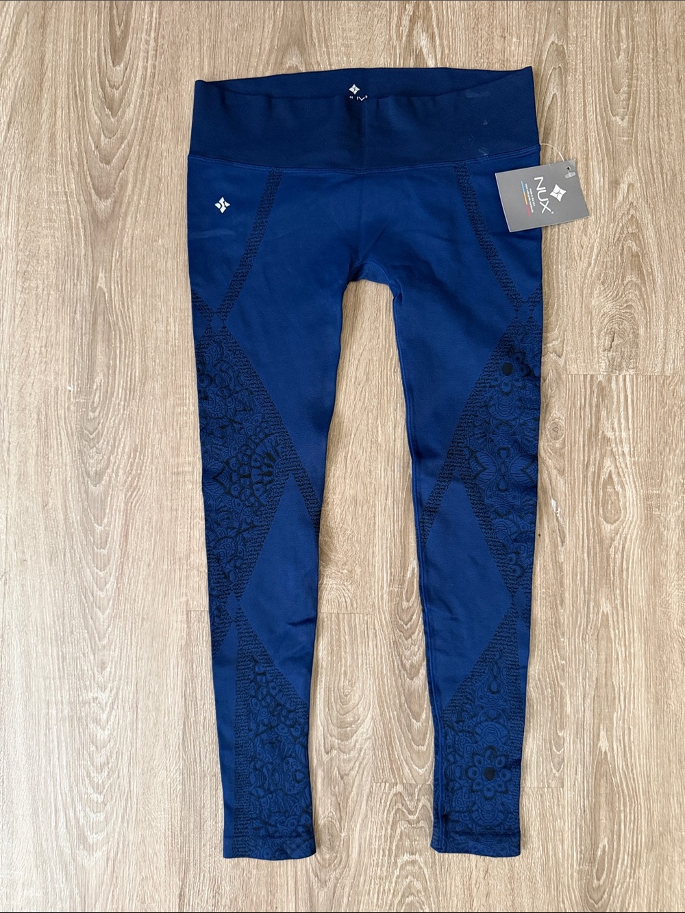 NUX Navy Blue Patterned Jeggings